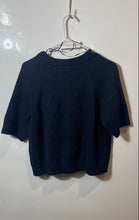 Load image into Gallery viewer, Lucky Brand Womens Dark Blue Short Sleeve Cardigan Sweater Size Medium