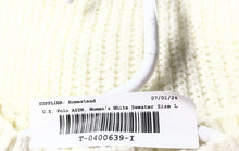 Load image into Gallery viewer, US Polo Assn. Womens White Long Sleeve High Neck Ribbed Pullover Sweater Size L