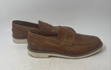 Load image into Gallery viewer, Unbranded Mens Brown Leather Super Light Slip-On Penny Loafer Shoes Size 45