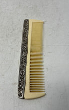 Load image into Gallery viewer, Vintage Silver-Tone Ornate Embossed Raised Floral Design Vanity Hair Comb