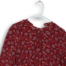 Load image into Gallery viewer, Forever 21 Womens Red Floral Long Sleeve Mock Neck Lined Mini Dress Size M