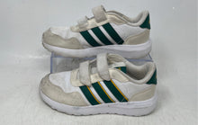Load image into Gallery viewer, Adidas Kids Run 60s White Green Low Top Adjustable Strap Running Shoes Size 1