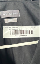 Load image into Gallery viewer, Van Heusen Mens Black Long Sleeve Fitted Wrinkle Free Dress Shirt Sz XL 17 34/35