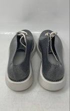 Load image into Gallery viewer, Melissa + Vitorino Campos Womens Grunge Silver Glitter Lace-Up Oxford Shoes Sz 8