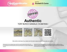 Load image into Gallery viewer, Authentic Tory Burch Womens Mini Miller Ivory Thong Sandals Size 7 M Stained