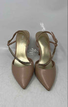 Load image into Gallery viewer, Nine West Womens Pink Leather Pointed Toe Stiletto Slingback Heels Size 8 1/2M