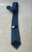 Load image into Gallery viewer, Hugo Boss Mens Blue Printed Silk Adjustable Pointed Tie
