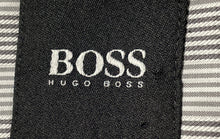 Load image into Gallery viewer, Hugo Boss Mens Gray Striped Spread Collar Long Sleeve Button-Up Shirt Size Small