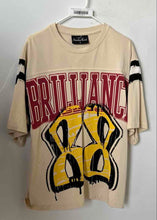 Load image into Gallery viewer, Smoke Rise Mens Beige Graphic Print Victory Flocking Short Sleeve T-Shirt Size M
