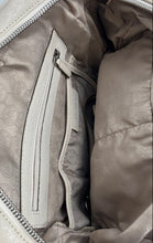 Load image into Gallery viewer, Michael Kors Womens Beige Pebbled Leather Double Handle Charm Satchel Bag