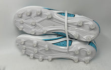 Load image into Gallery viewer, Wowei Mens White Aqua Lace-Up Low Top Football Cleats Shoes Size EUR 42