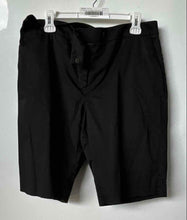 Load image into Gallery viewer, Jone New York Womens Black Flat Front Stretch Pockets Chino Shorts Size 14