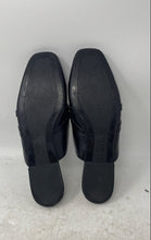 Load image into Gallery viewer, Zara Womens Black Leather Square Toe Slip-On Mules Sandals Size 38