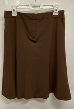 Load image into Gallery viewer, AK Anne Klein Womens Brown Stretch Belt Loops Knee-Length Flare Skirt Size 12P