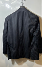 Load image into Gallery viewer, Caravelli Italy Mens Blue Striped Notch Lapel Three-Button Blazer Jacket Sz 38W