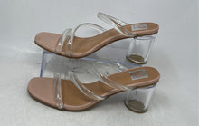 Load image into Gallery viewer, Dolce Vita Womens Nude Clear Open Toe Slip-On Block Slide Sandals Size 9