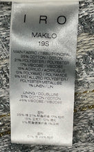 Load image into Gallery viewer, IRO Womens Makilo White Chevron Long Sleeve Open Front Tweed Jacket Size 38