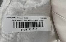 Load image into Gallery viewer, Zara Womens Off White Notch Lapel Long Sleeve Double-Breasted Blazer Size S