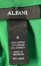 Load image into Gallery viewer, Alfani Womens Green Flat Front Straight Leg Slim Fit Trouser Pants Size 6