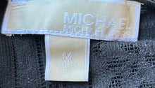 Load image into Gallery viewer, Michael Kors Womens Black Lace 3/4 Sleeve Keyhole Blouse Top Size Medium
