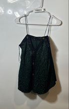 Load image into Gallery viewer, Zara Womens Green Leopard Print Round Neck Sleeveless Pullover Camisole Top Sz M