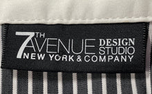 Load image into Gallery viewer, 7th Avenue Design Studio NY & Co. Womens Black White Striped Button-Up Shirt XS