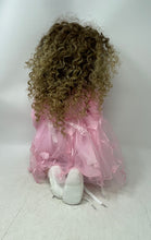 Load image into Gallery viewer, Unbranded Curly Brown Hair Realistic Baby Doll In Pink Dress With Accessories