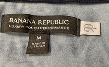 Load image into Gallery viewer, Banana Republic Mens Gray Paisley Luxury Touch Performance Polo Shirt Size M