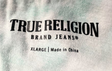 Load image into Gallery viewer, True Religion Mens Green Tie Dye Cotton Crew Neck Pullover T-Shirt Size XL