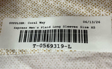 Load image into Gallery viewer, Express Mens 1MX White Printed Extra Slim Long Sleeve Dress Shirt Size XS
