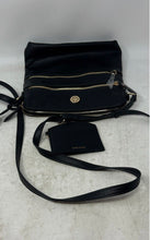 Load image into Gallery viewer, Anne Klein Womens Black Pebbled Leather Adjustable Strap Zip Top Crossbody Bag