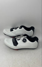 Load image into Gallery viewer, Speed Mens White Leather Adjustable Strap Bike Road Cycling Shoes Size EUR 41