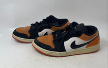 Load image into Gallery viewer, Nike Mens Jordan 1 Low 553558-128 Orange Black Lace-Up Sneaker Shoes Size 12