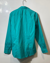Load image into Gallery viewer, Calvin Klein Mens Green Non-Iron Body Fit Long Sleeve Dress Shirt Size 15-15.5