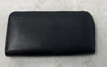 Load image into Gallery viewer, Kate Spade New York Womens Black Pebbled Leather Accordion Zip-Around Wallet