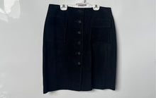 Load image into Gallery viewer, Mossimo Womens Black Leather Button Front Straight & Pencil Skirt Size 10