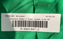 Load image into Gallery viewer, Express Womens Green Long Sleeve Pockets Notch Lapel One-Button Blazer Size XS