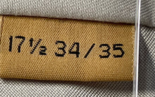 Load image into Gallery viewer, Milano Uomo Mens Taupe Long Sleeve Pocket Collared Dress Shirt Size 17.5