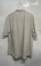 Load image into Gallery viewer, Alfani Mens White Yellow Geometric Print Short Sleeve Button-Up Shirt Size L