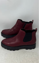 Load image into Gallery viewer, Franco Sarto Womens Balin Burgundy Leather Pull On Ankle Chelsea Boots Size 9.5