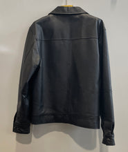 Load image into Gallery viewer, St. John's Bay Mens Black Genuine Leather Long Sleeve Full-Zip Jacket Size S