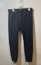 Load image into Gallery viewer, Zara Womens Black Denim Regular Fit Dark Wash Skinny-Leg Jeans Size 34