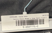 Load image into Gallery viewer, Calvin Klein Womens Gray Flat Front Modern Fit Straight Leg Dress Pants Size 2