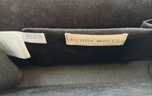 Load image into Gallery viewer, Perry White Womens Black Chain Strap Flap Crossbody Bag With Tags