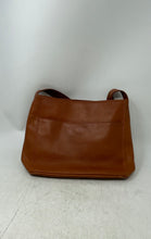 Load image into Gallery viewer, M. London Womens Brown Leather Inner Pockets Travel Shoulder Handbag
