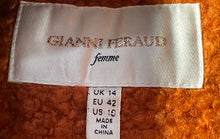 Load image into Gallery viewer, Gianni Feraud Womens Orange Long Sleeve Double-Breasted Peacoat Size 10