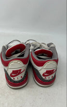 Load image into Gallery viewer, Nike Boys Air Jordan 3 DM0967-160 White Red Gray Lace-Up Sneakers Shoes Sz 3.5Y