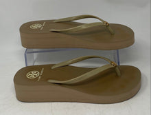 Load image into Gallery viewer, Authentic Tory Burch Womens Brown Slip-On Platform Flip-Flop Sandals Size 9M