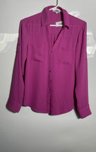 Load image into Gallery viewer, Express Womens Portofino Pink Long Sleeve Double Pockets Button-Up Shirt Size XS