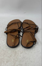 Load image into Gallery viewer, Zara Womens Brown Leather Open Toe Ankle Tie Gladiator Sandals Size 42